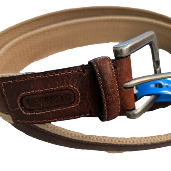 Columbia Canvas and Leather Belt size 44 - Picture 2 of 5